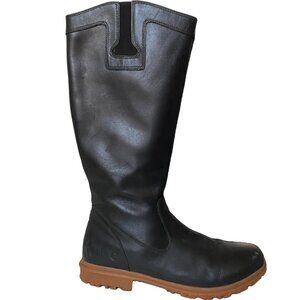 BOGS Waterproof Leather Boots Black Pearl Tall Women's 8 Durafresh Rain Snow